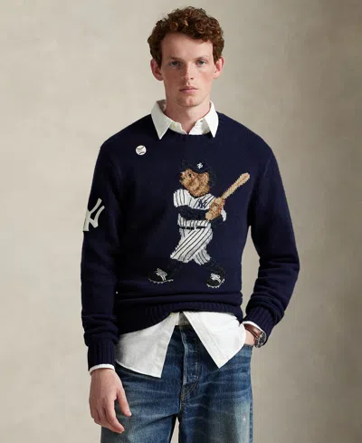 Polo Ralph Lauren Unisex Yankees Bear Sweater In Blue