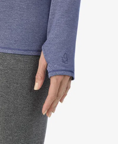 Cuddl Duds Women's Long Sleeve Crew Neck T-shirt In Blue