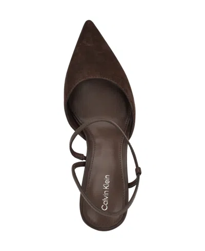 Calvin Klein Women's Cordera Strappy Stiletto Pumps In Brown