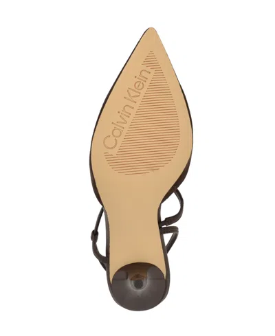 Calvin Klein Women's Cordera Strappy Stiletto Pumps In Brown