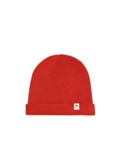 Jil Sander Ribbed Folded Brim Hat In Red