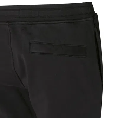 Stone Island Brushed Cotton Joggers With Adjustable Drawstring And Side Logo Badge In Gray