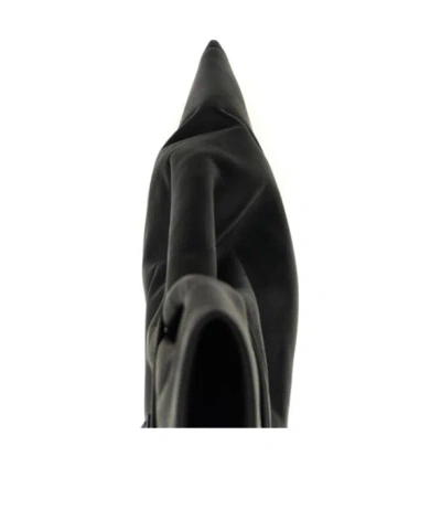 Rick Owens Ankle Boots With Clear Heel And Pointed Toe In Black