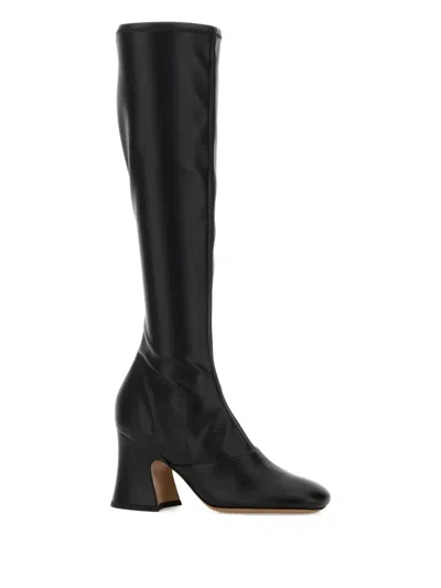 Chloé Black Leather Boots In Black