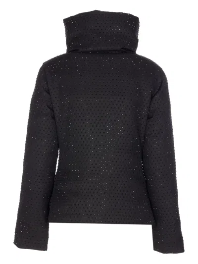 Pinko Down Jacket With High Collar In Black