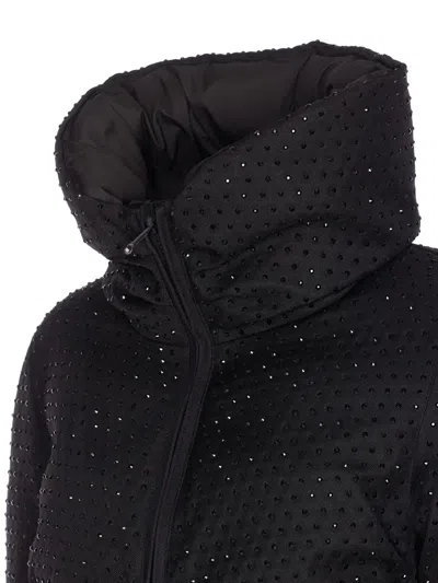 Pinko Down Jacket With High Collar In Black