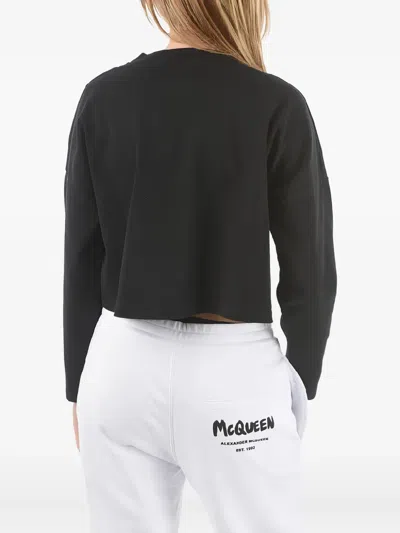 Liberal Youth Ministry Spiritual Long-sleeve Cropped T-shirt In Black