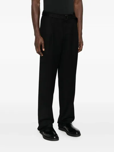 Canali Casual Pants With Belt Loops In Black