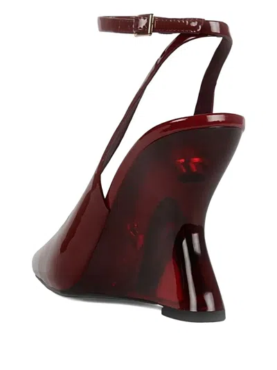 Jeffrey Campbell 95mm Ankle-strap Square-toe Wedge Sandals In Red