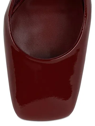 Jeffrey Campbell 95mm Ankle-strap Square-toe Wedge Sandals In Red