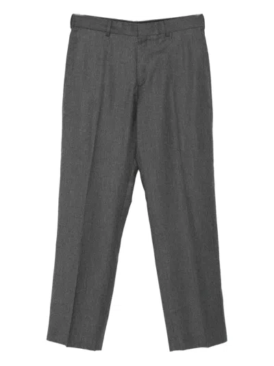 Paul Smith Conceal Fastened Straight-leg Trousers In Gray