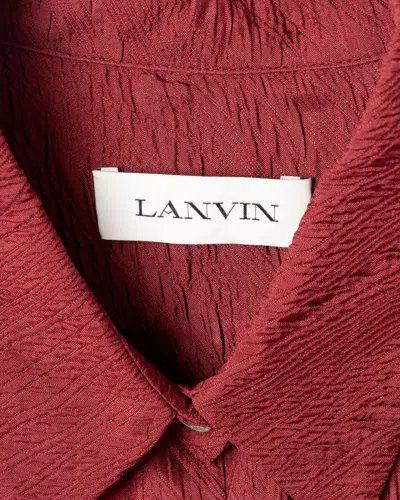 Lanvin Textured Red Shirt In Red