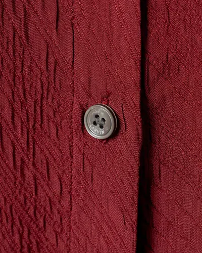 Lanvin Textured Red Shirt In Red