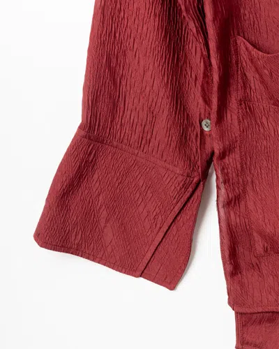Lanvin Textured Red Shirt In Red