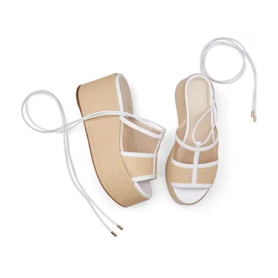 M+e' Sandals White In White