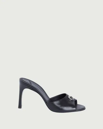Coperni Open-toe Black Lamb Leather Mules In Black