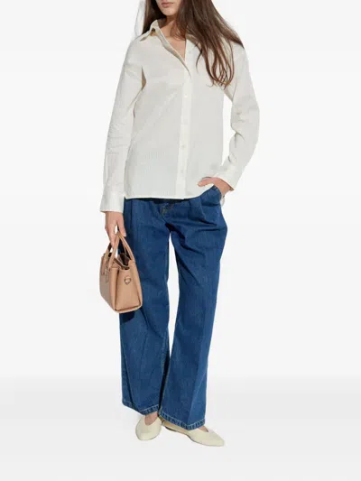 Maison Kitsuné Pleated Denim Jeans In Blue