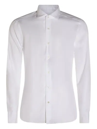 Glanshirt Long-sleeve Cotton Shirt In White