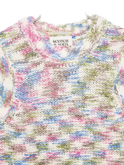 Scotch & Soda Knitted Sweater Vest In Blue