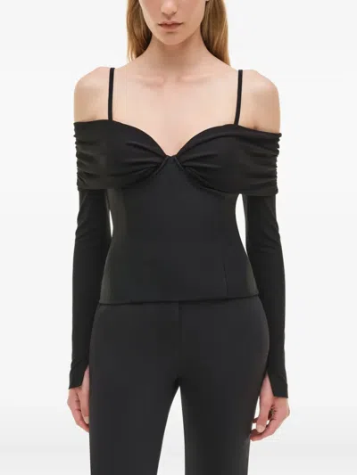 Simkhai Hazel Off-the-shoulder Stretch-jersey Top In Black