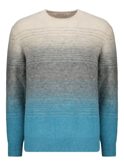 Herno Ombre Ribbed Sweater In Blue