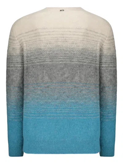 Herno Ombre Ribbed Sweater In Blue