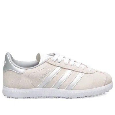 Adidas Originals (wmns) Adidas Gazelle Spikeless Golf 'crystal White Silver Metallic' In Gray