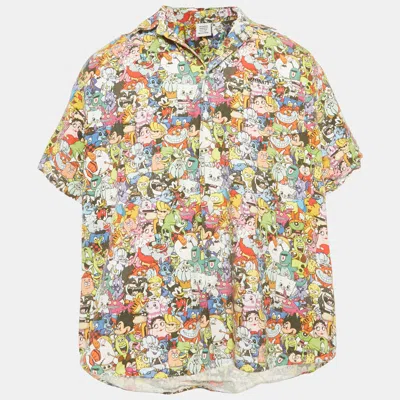 Pre-owned Vetements Multicolor Cartoon Print Cotton Shirt S