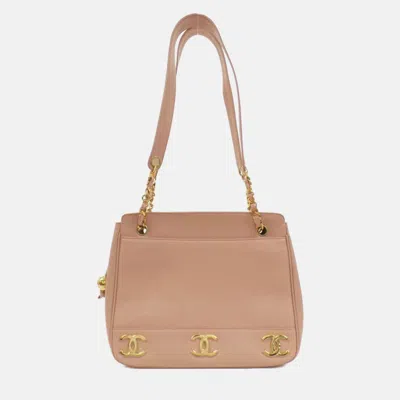 Pre-owned Chanel Pink Leather Shoulder Bag