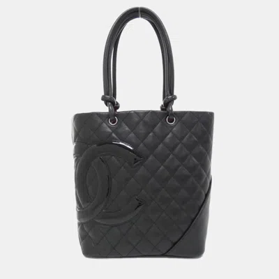Pre-owned Chanel Cambon Line Handbag In Black