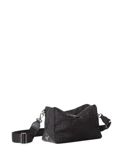 Fendi Men Lui Nylon Messenger Bag In Black