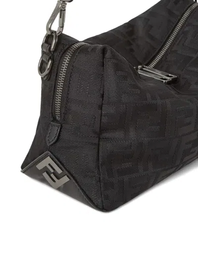 Fendi Men Lui Nylon Messenger Bag In Black