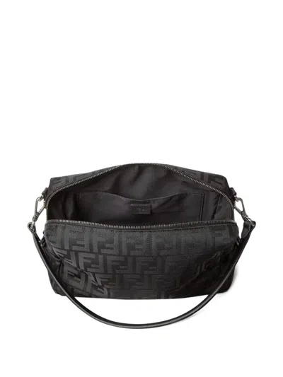 Fendi Men Lui Nylon Messenger Bag In Black
