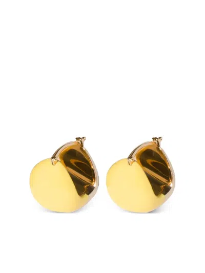 Miu Miu Two-tone Hoop Earrings In Gold