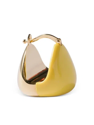 Miu Miu Two-tone Hoop Earrings In Gold