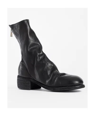 Guidi Back-zipper Boots In Black