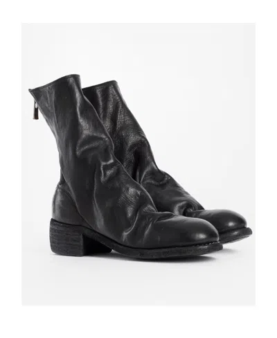 Guidi Back-zipper Boots In Black