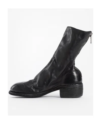 Guidi Back-zipper Boots In Black