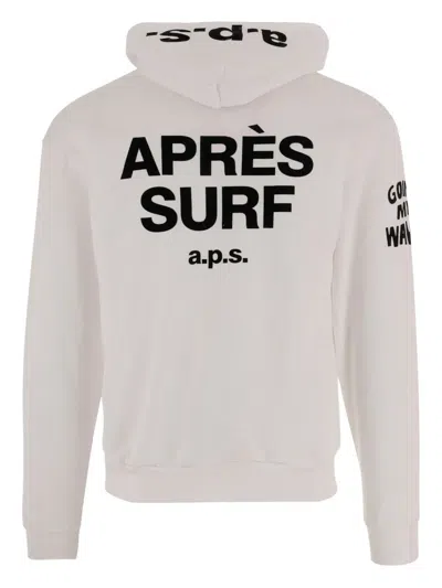 Après Surf Cotton Blend Sweatshirt With Graphic Print In White