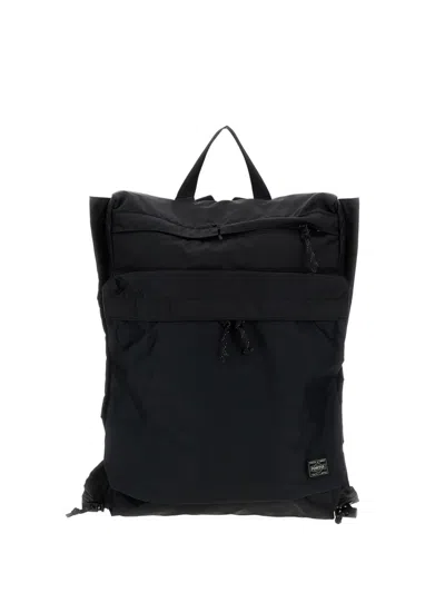 Porter-yoshida & Co Logo-patch Backpack In Black