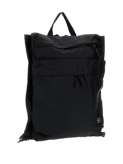 Porter-yoshida & Co Logo-patch Backpack In Black