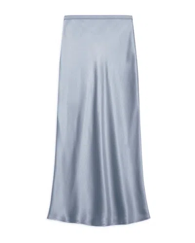 Anine Bing Bar Bias-cut Silk Skirt In Blue
