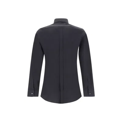 Dolce & Gabbana Black Stretch Poplin Shirt In Black