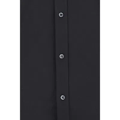 Dolce & Gabbana Black Stretch Poplin Shirt In Black