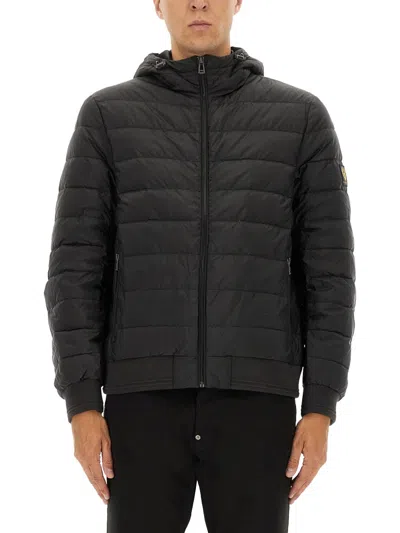 Belstaff Control Quilted Hooded Jacket In Black