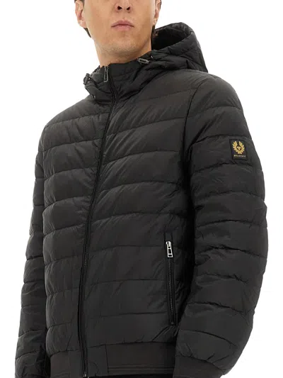 Belstaff Control Quilted Hooded Jacket In Black