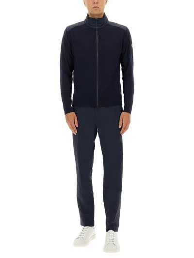 Belstaff Kelby Zip Cardigan In Blue