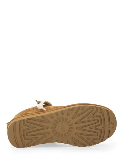 Ugg Suede And Mesh Sneakers With Trekking Laces In Brown