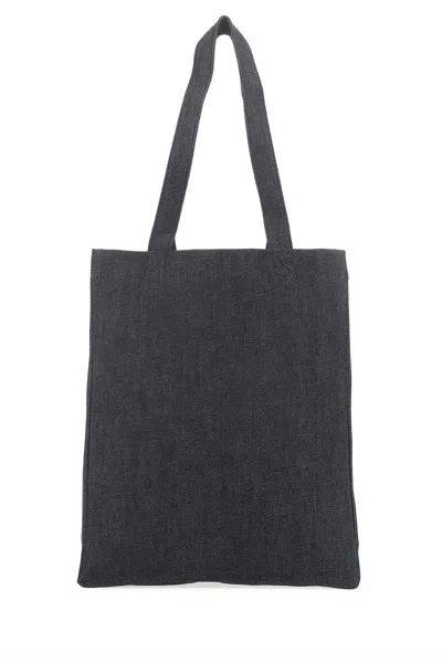 Apc Logo-print Denim Tote Bag In Blue