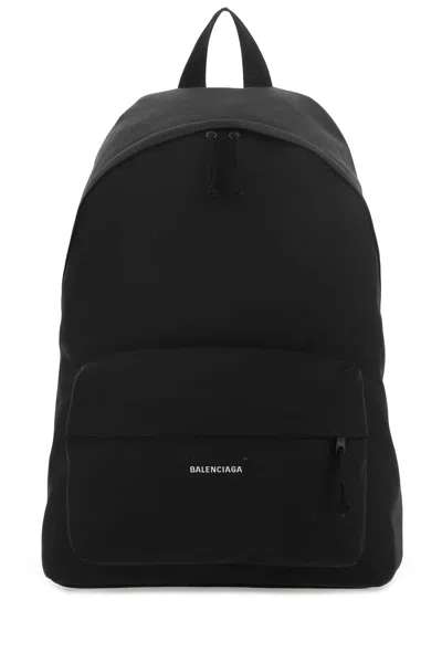 Balenciaga Urban Explorer Backpack With Front Zip Pocket In Black